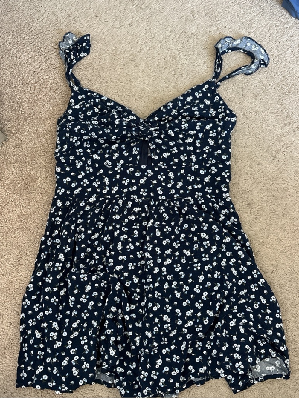 Navy Floral Romper